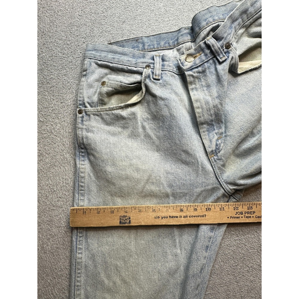 Wrangler Rugged Wear Jeans Mens 33x32(31x31) Light‎ Wash Straight Leg Distressed - Picture 5 of 14